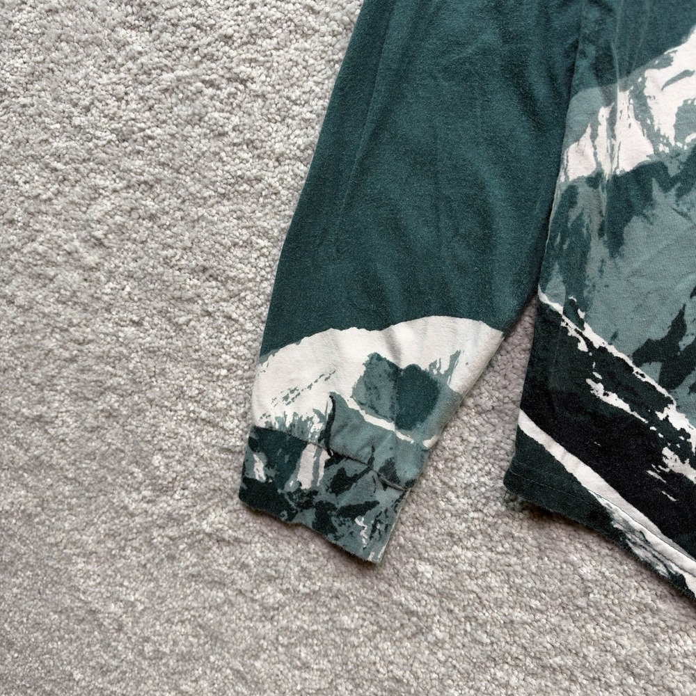 Hollister Shirt Mens XS Green Mountain Graphic Long Sleeve Cotton Crew Neck - Picture 9 of 9